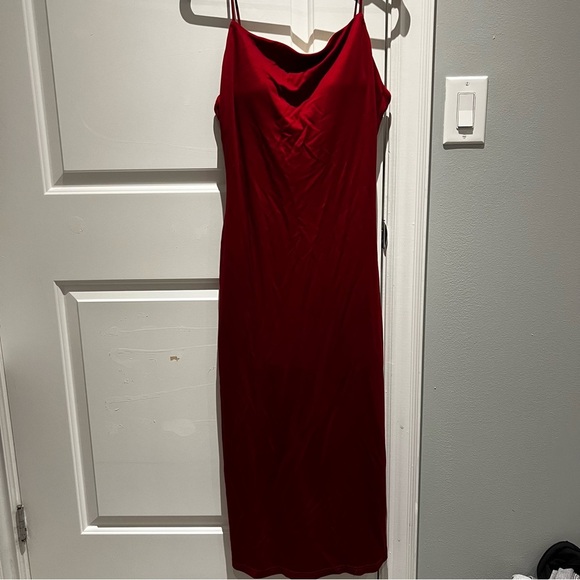 Amazon Red Spaghetti Strap Maxi Dress - Picture 2 of 4